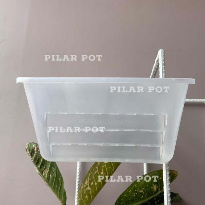 [Good] pot bunga tanaman plastik tempel pelangi bening transparan 22cm - nkt