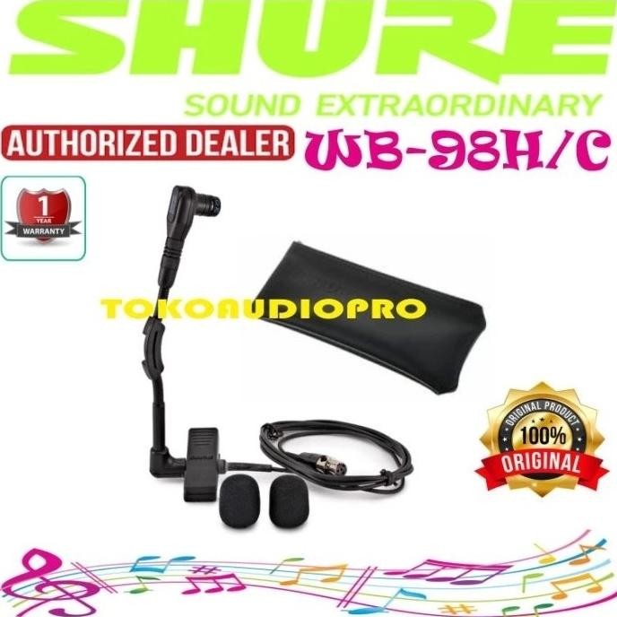 Mic Shure Wb98 H/C Clip Condenser Microphone With Gooseneck Original Shure Wb-98Hc Co