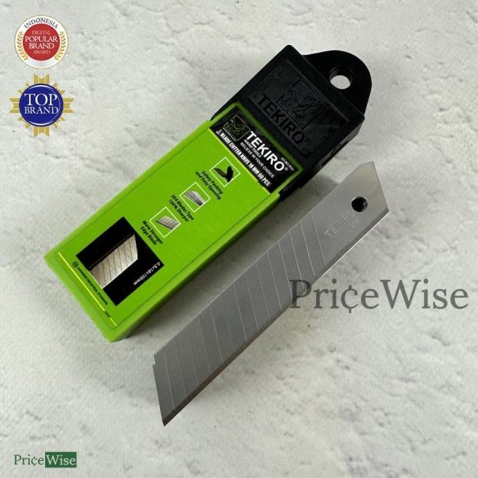 

{{{{}}] Isi Mata Pisau Kater 18 mm 60 pcs Tekiro / Refill Blade Cutter Knife