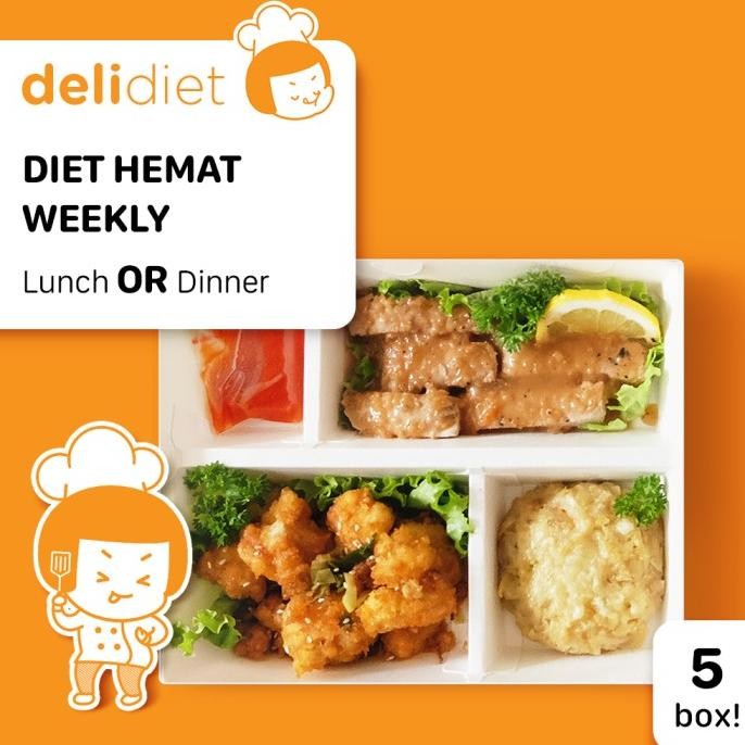 

DeliDiet Paket WEEKLY Lunch OR Dinner (5 box-5 days) Catering Diet