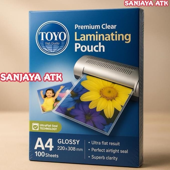 

LAMINATING TOYO UKURAN A4 TEBAL 100 MICRON