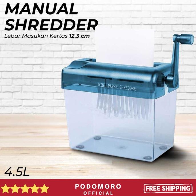 Alat Penghancur Kertas Portabel / Mesin penghancur kertas mini