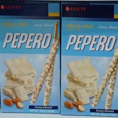 

monggo] lotte pepero snowy almond 32gr