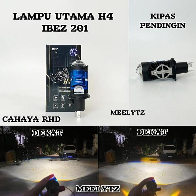 IBEZ 201 - Lampu utama H4 LED Purple Lens