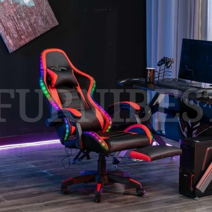 Kursi Gaming Gaming Chair With RGB LED [Rumahkita Mart]