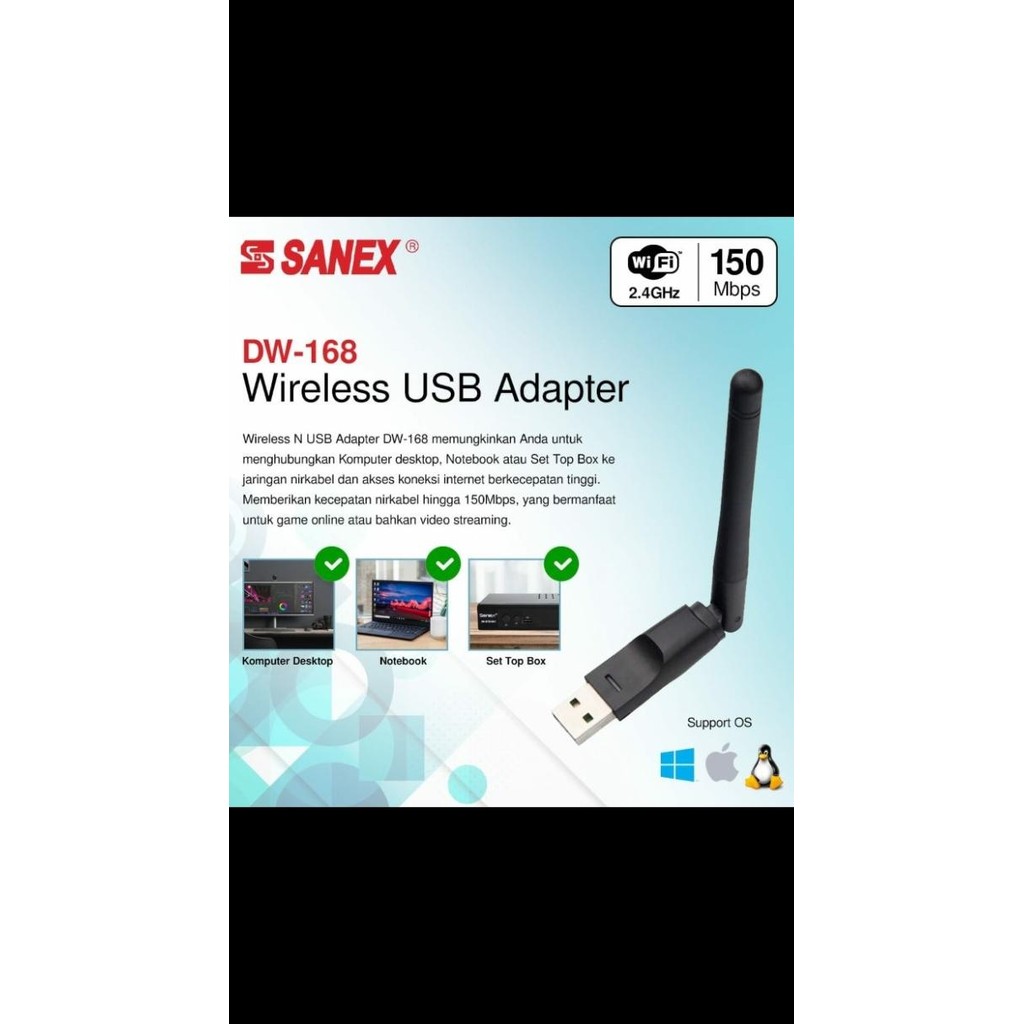 dongle wifi USB Sanex DW-168 / Antena Dongle wifi usb sanex DW-168