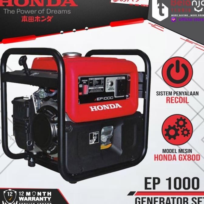 Terlaris Honda Mesin Generator Set Ep 1000 750 Watt Genset Listrik Mini Ep1000 Ready Stok