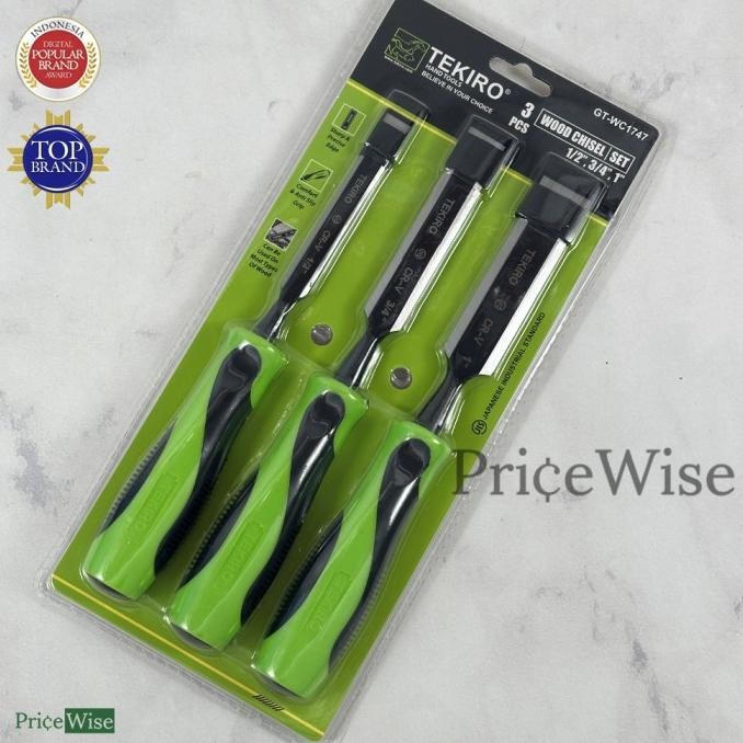 

monggo] Pahat Kayu set 3 pcs Tekiro / Wood Chisel / Tatah Kayu 1/2 3/4 1 inch