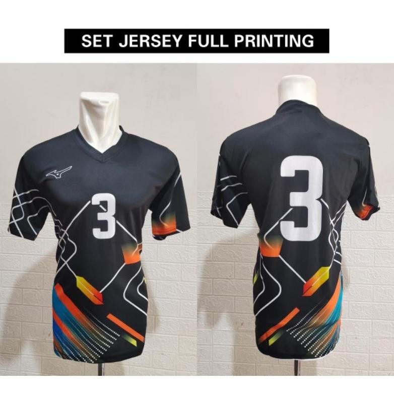 Baju Voli Kaos Voli Printing Kostim Lusinan Full Print Depan Belakang Murah