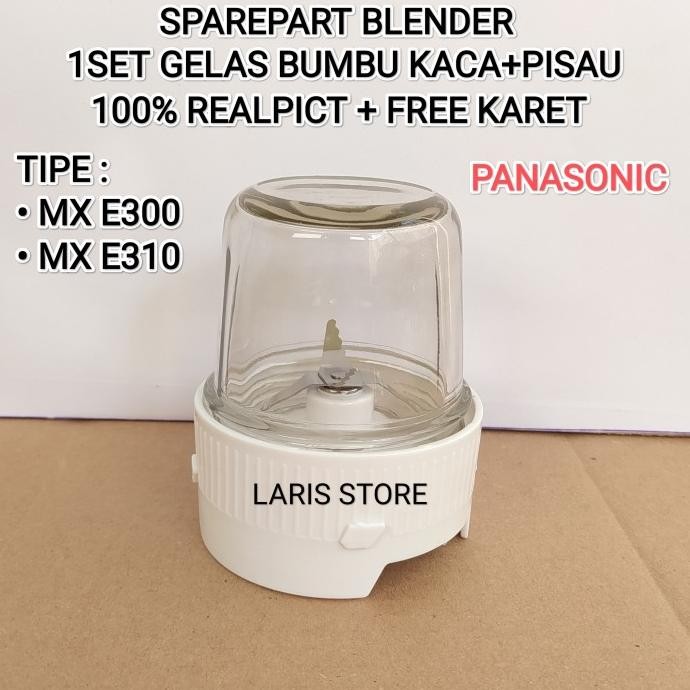 Gelas Bumbu Kaca + Pisau 1Set Blender Panasonic MX E300 MX E310 Dll
