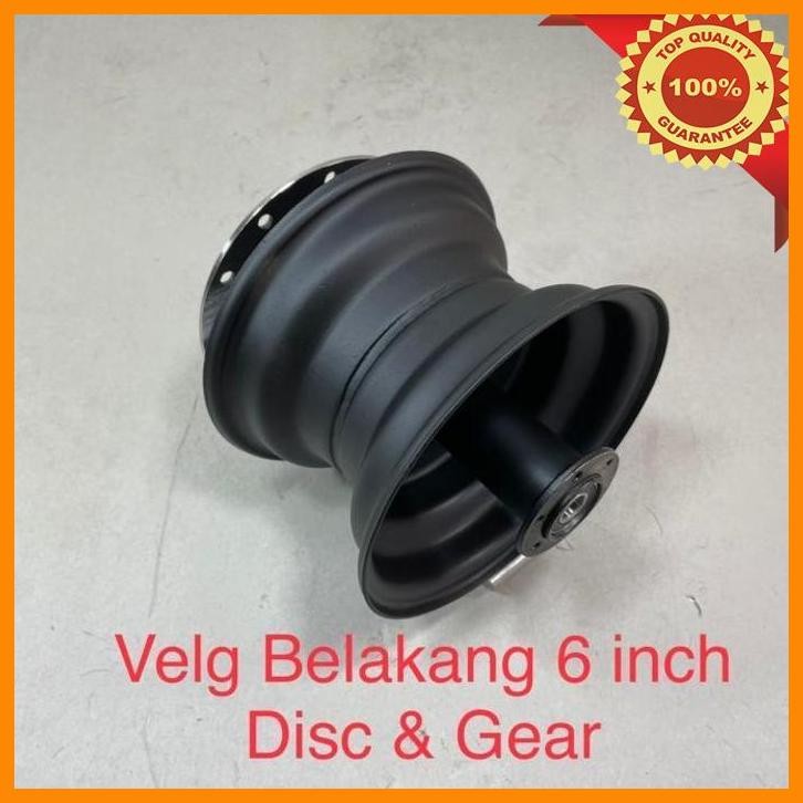 [VIP] VELG BELAKANG + DISC BRAKE 6 INCH MOTOPED - OTOPED - SCOOTER - COSTUM