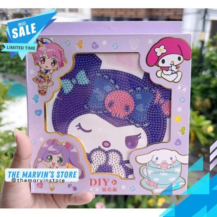 

DIY PAINTING STICKER DIAMOND SANRIO KUROMI BINGKAI ZS166 TERMURAH !