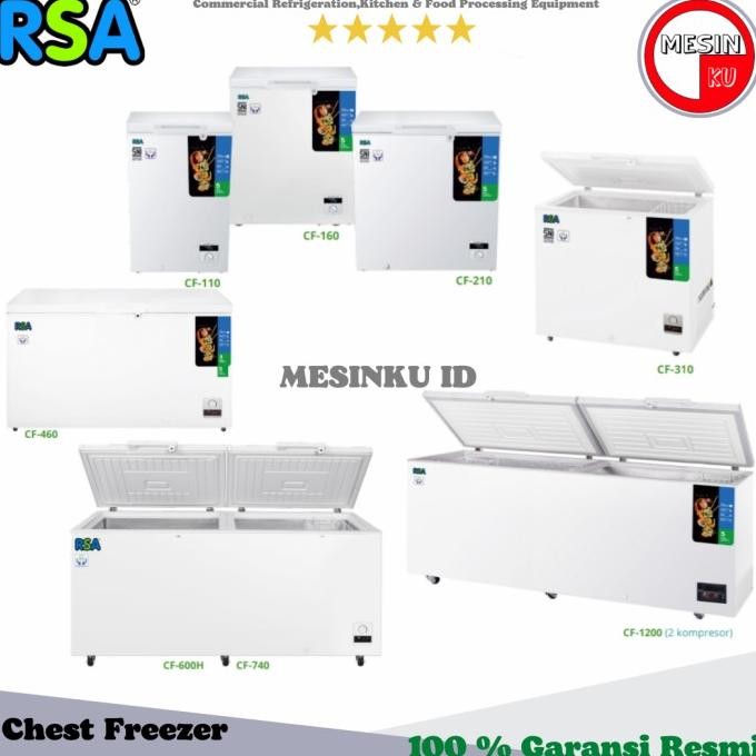 NEW Chest Freezer RSA Freezer Box Freezer Mini Garansi Resmi All Varian