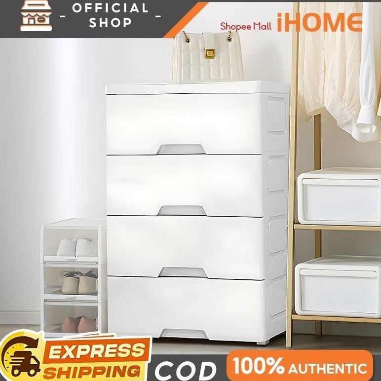 Lemari Plastik Susun / Lemari Pakaian Anak / 48*30*113CM - Putih