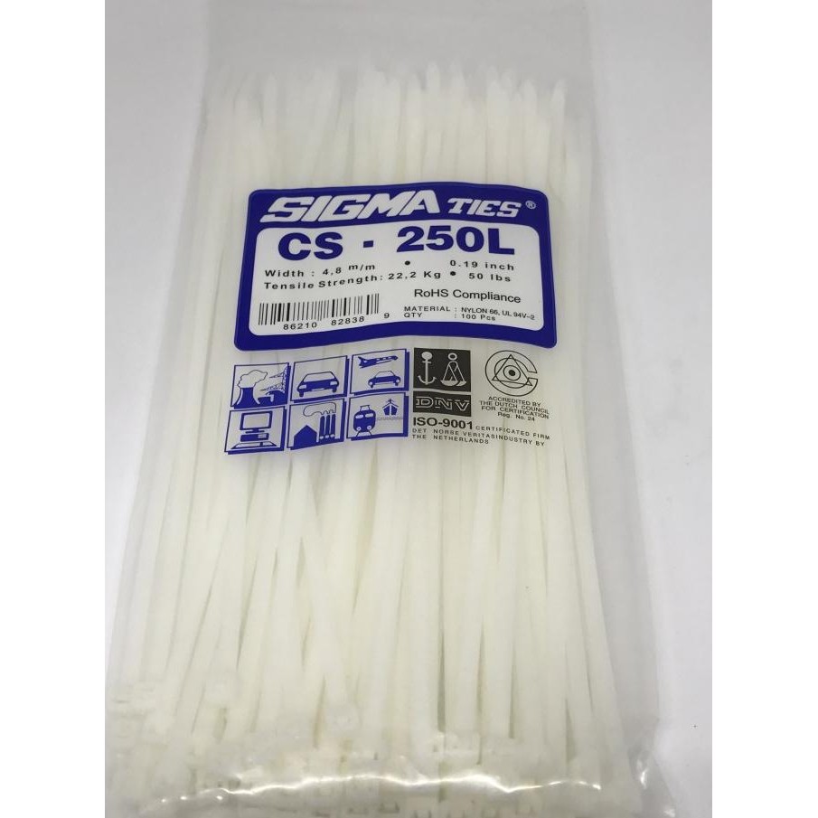 

Promo Kabel Ties Sigma CS-250L 4,8x250 mm Transparent @100 pcs COD
