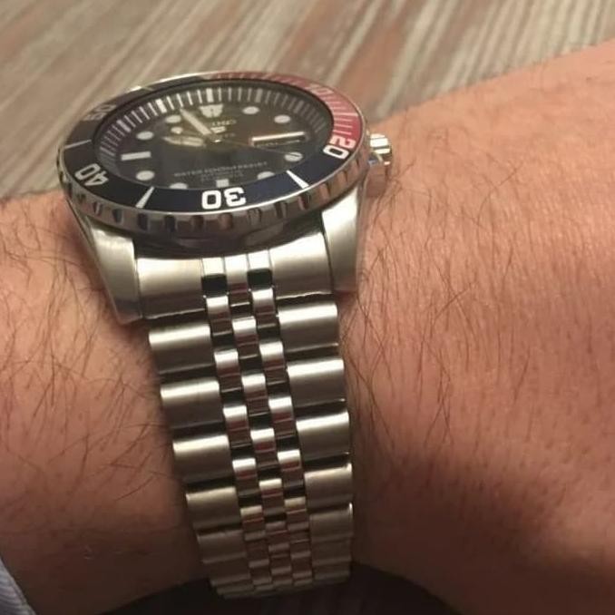 20mm Jubilee Strap For Seiko Skx-007 Skx-009 skx-013 Tali Jam Rantai murah