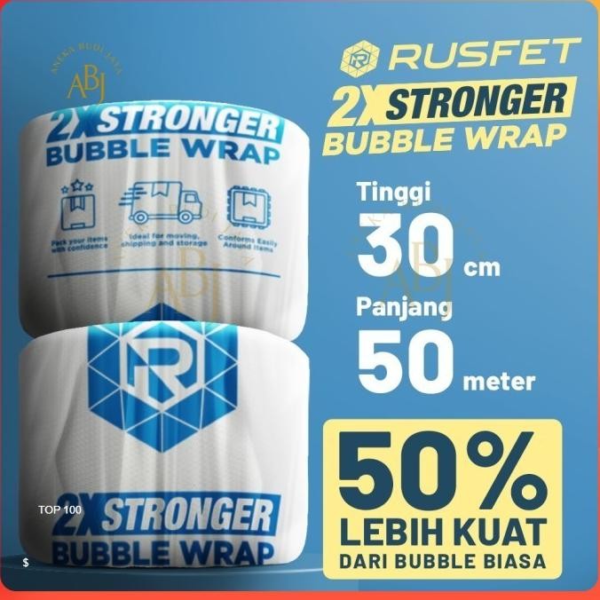

Bubble Bening Rusfet Tebal 30cm x 50m / Buble Wrap Packing - Bening Spesial, 30cm x 50m murah