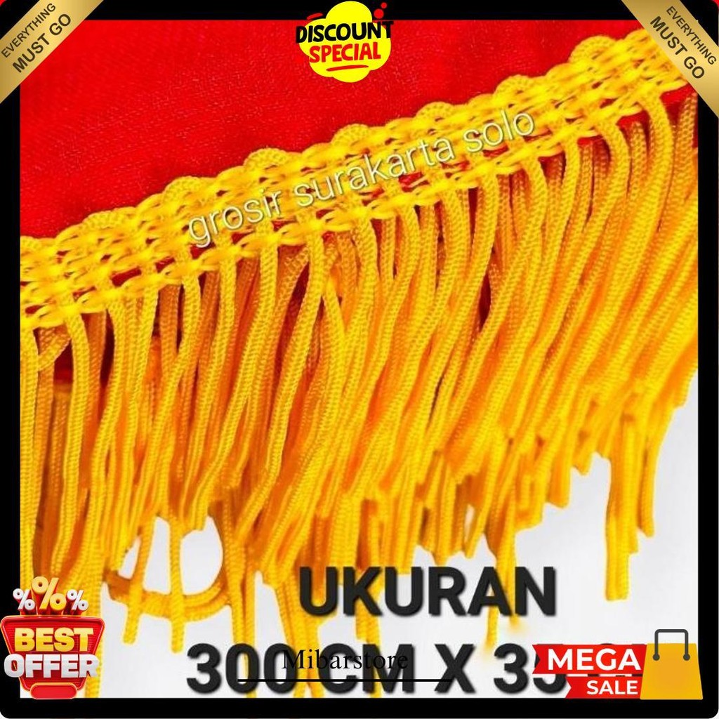 Selendang Tari Dewasa 3 Meter / Selendang Tari Rumbai / Selendang Tari Dewasa Terlaris