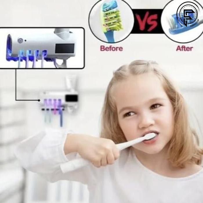 BARU VINEX RAK TEMPAT SIKAT GIGI ODOL OTOMATIS DISPENSER ODOL OTOMATIS SMART AUTOMATIC TOOTHBRUSH HO