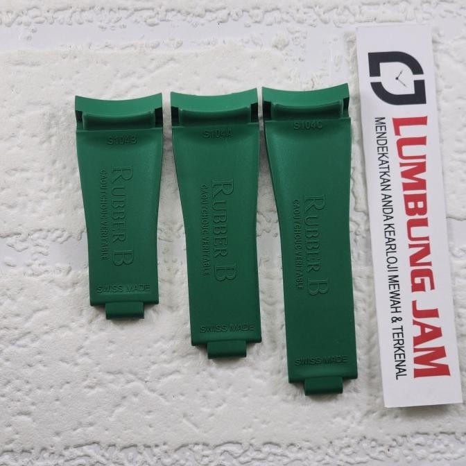 ROLEX RUBBER B GREEN RUBBER STRAP murah