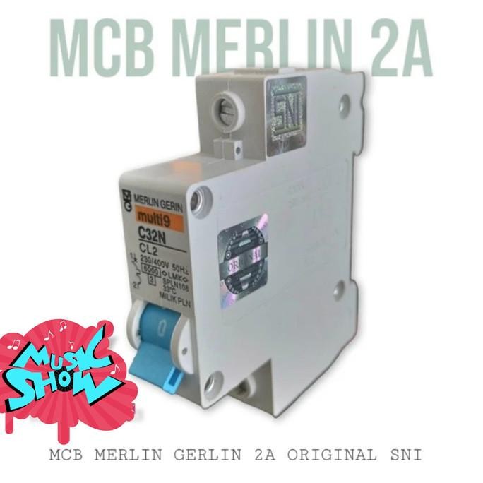 ORIGINAL Merlin Gerlin MCB SNI ORI HOLOGRAM SPLN PLN BENSER 2A 4A 6A 450 WATT