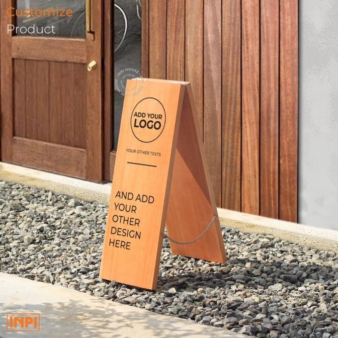 

TERMURAH - Custom Design Papan Sign Cafe Toko Kayu Mahoni - INPI House