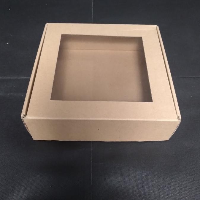 

Dus box karton tbL coklat kotak kraft kaca 25x25x7,5cm/dus kemasan kue murah