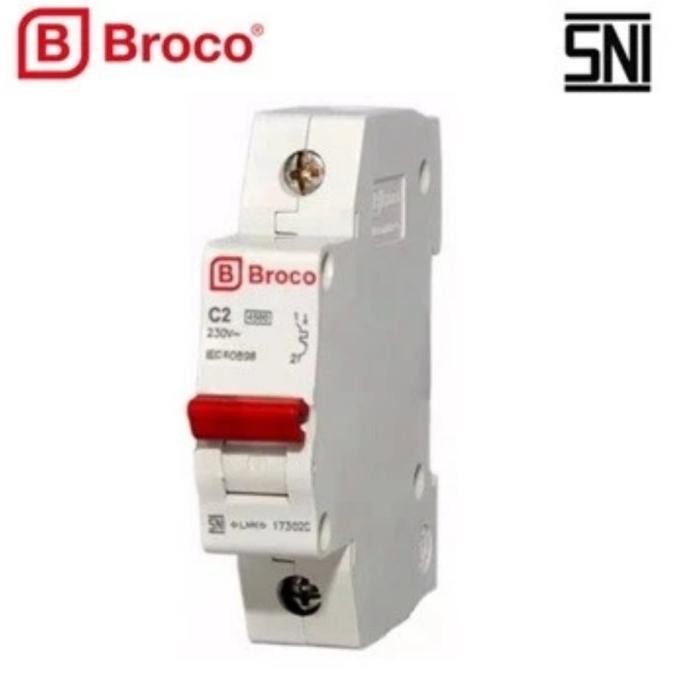 ORIGINAL BROCO MCB 2 4 6 10 16 20 25 32 40 AMPERE SNI KUALITAS BAGUS ORIGINAL