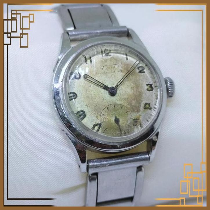 [RHV] TISSOT SUB SECOND JAM TANGAN ANTIK MILITARY WATCH SUBSECOND TAHUN 40AN 50AN ARLOJI LAWAS VINTA