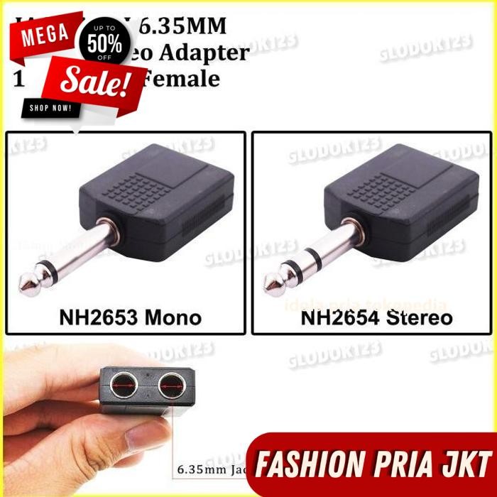 SAMBUNGAN JACK 2 COVER AKAI TO 1 AKAI MONO STEREO SPLITTER MIC GITAR BY PRIA JKT TERBAIK