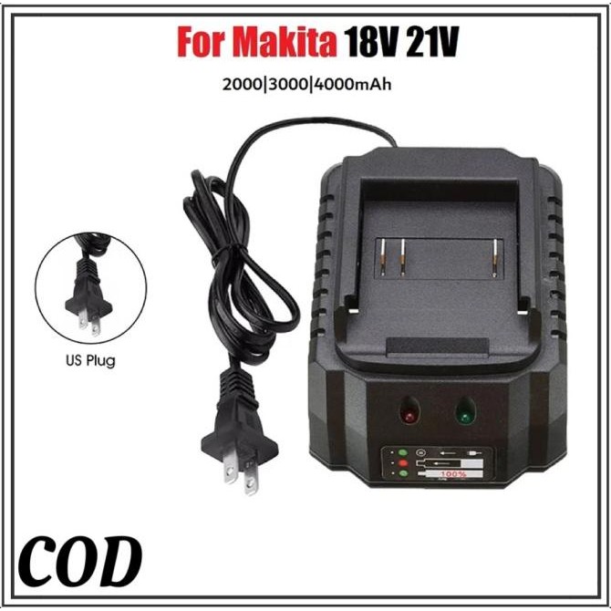 21V-24V Charger Makita Lithium Bor Fast Charger Adaptor Charger Bor Baterai Makita Casan Cas Baterai