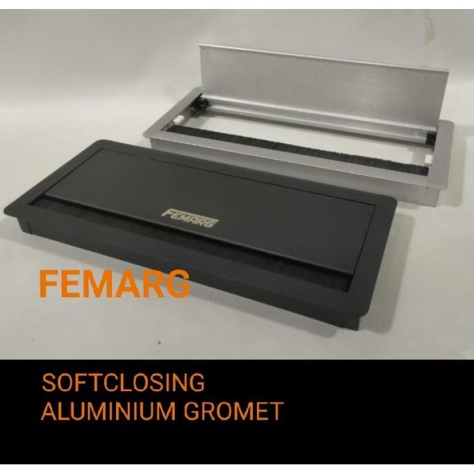 

BEBAS ONGKIR - Gromet aluminium soft closing FEMARG 12x30 | lubang kabel kotak