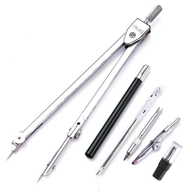 

TERBARU - JANGKA GAMBAR SET DELI DRAWING COMPASS SET 8605 ISI 6 PCS STAINLESS