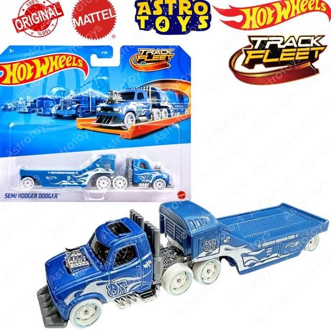 HOT WHEELS TRACK FLEET SEMI RODGER DODGER TOWING TRUCK 1:64 / MAINAN ANAK DIECAST METAL MOBIL TRUK T