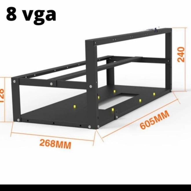 Rak Mining Rig Vga/Open Air Mining Frame Case/Mining Rig 6 / 8 Gpu