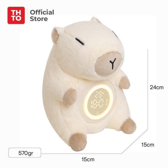 

THTO Boneka Lampu Tidur Jam Capybara Clock Gift Kamar Tidur Birthday Hadiah Plushie Usb A167 CS