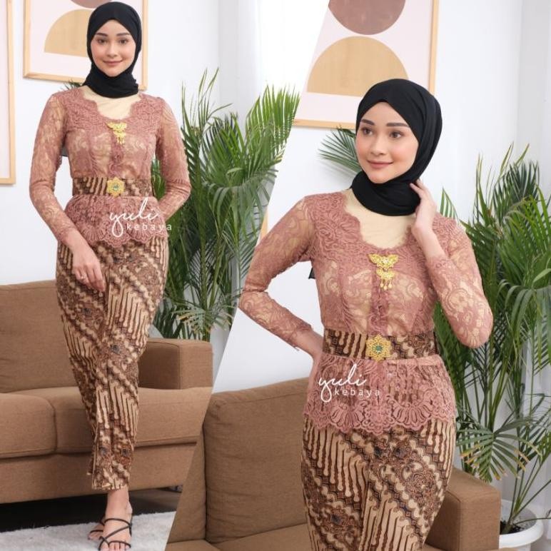 ''Terlaris" Set Kebaya Bali Semi Italy Hijab | Kebaya Semi Sabrina  Muslim