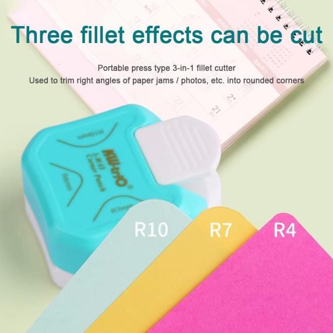 

Alat Pemotong Sudut 3in1, Paper Corner Puncher R4, R7, R10, 3in1 Corner Rounder Paper Punch PUNK