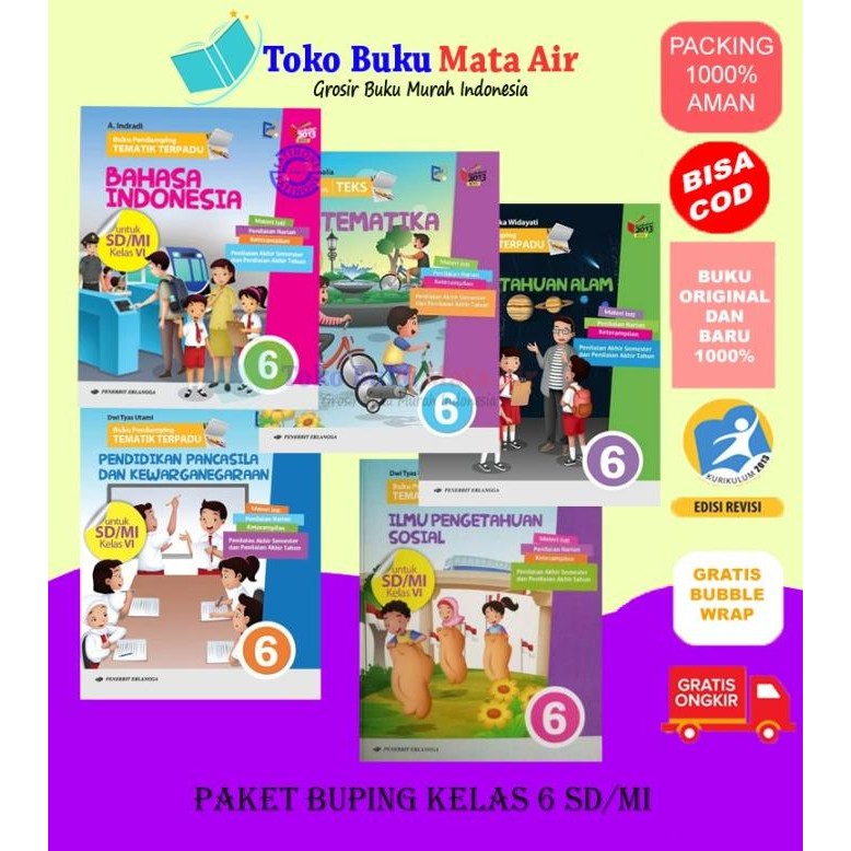 

BEST SELLER PAKET BUPING TEMATIK TERPADU KELAS 6 SD/MI K13N ERLANGGA