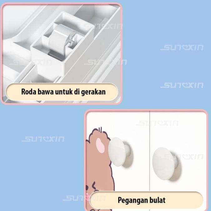 SUNXIN Lemari Plastik Pakaian 65CM S91 / Lemari Pakaian Anak