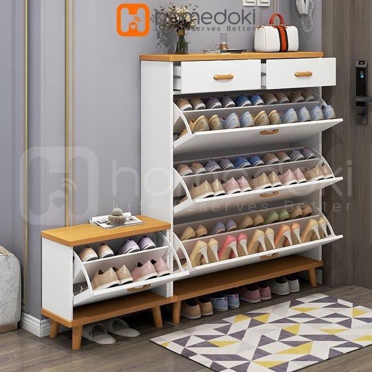 Rak Sepatu / Lemari Sepatu Kayu / Lemari Kabinet Kayu Minimalis / Rak Sepatu Kayu / Rak Sepatu Minim