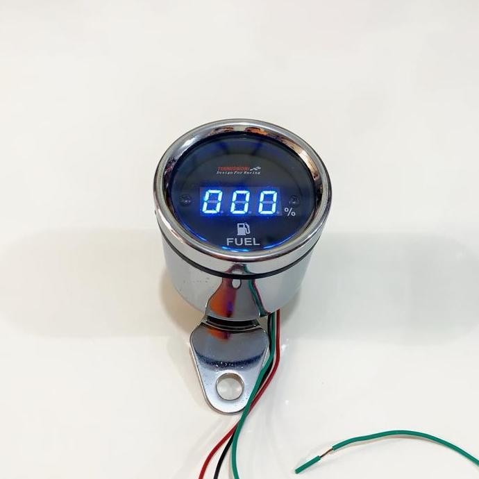FUEL METER AMPERE BENSIN PENGUKUR MINYAK DIGITAL PERSEN LED UNIVERSAL MOTOR ORIGINAL