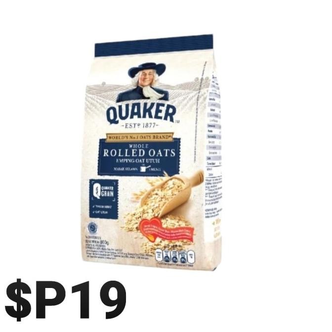 

QUAQER ROLLED OAT ($P19) 800GRM MENU SARAPAN SEHAT 1 PACK ISI 3PCS