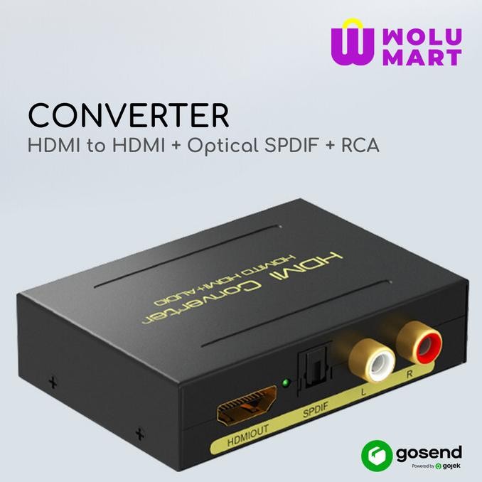 HDMI to HDMI + Optical SPDIF + RCA Audio Extractor Converter