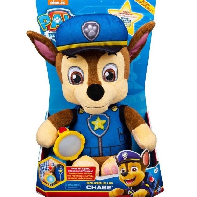 PAW PATROL BEDTIME PLUSH : CHASE / SKYE DOLL 10 INCH ORIGINAL 2104T