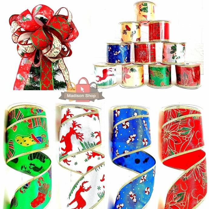 

Sale! Pita Rol Motif Natal Kado Dekorasi Pohon Natal Murah Parcel Natal
