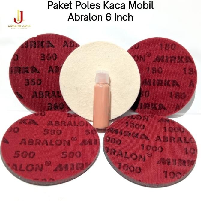 Paket Poles Kaca Mobil-Mirka Abralon+Polarshine E3