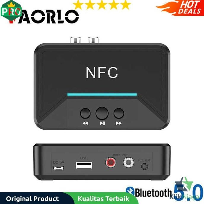 VAORLO Audio Bluetooth 5.0 Receiver NFC Stereo Car Kit Speaker -