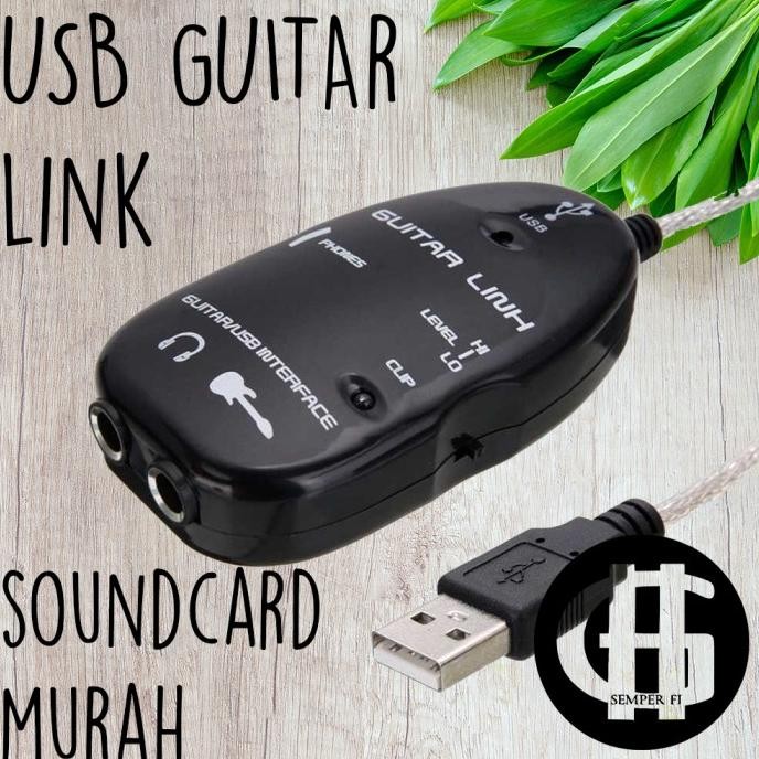 USB Guitar Link Soundcard Audio Interface Gitar