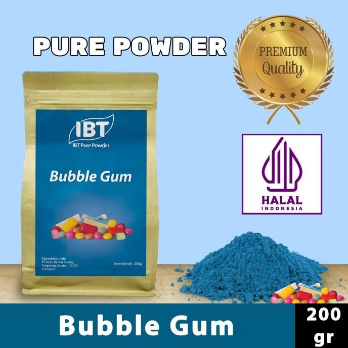 

Terbaru Pure Bubble Gum Powder Murni Bubuk Import Makanan Kue 200 Gr